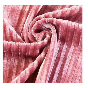 Solid Color Pleated Korean Cashmere Golden Velvet Micro Elastic Fabric for Clothes Dresses