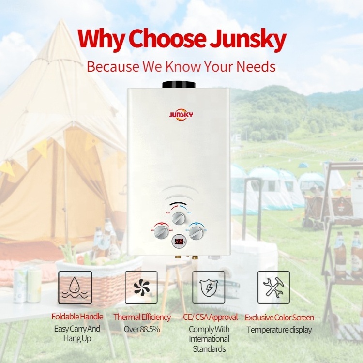 JunSky BW series 16L outdoor instant gas hot water system tankless portable gas water heater