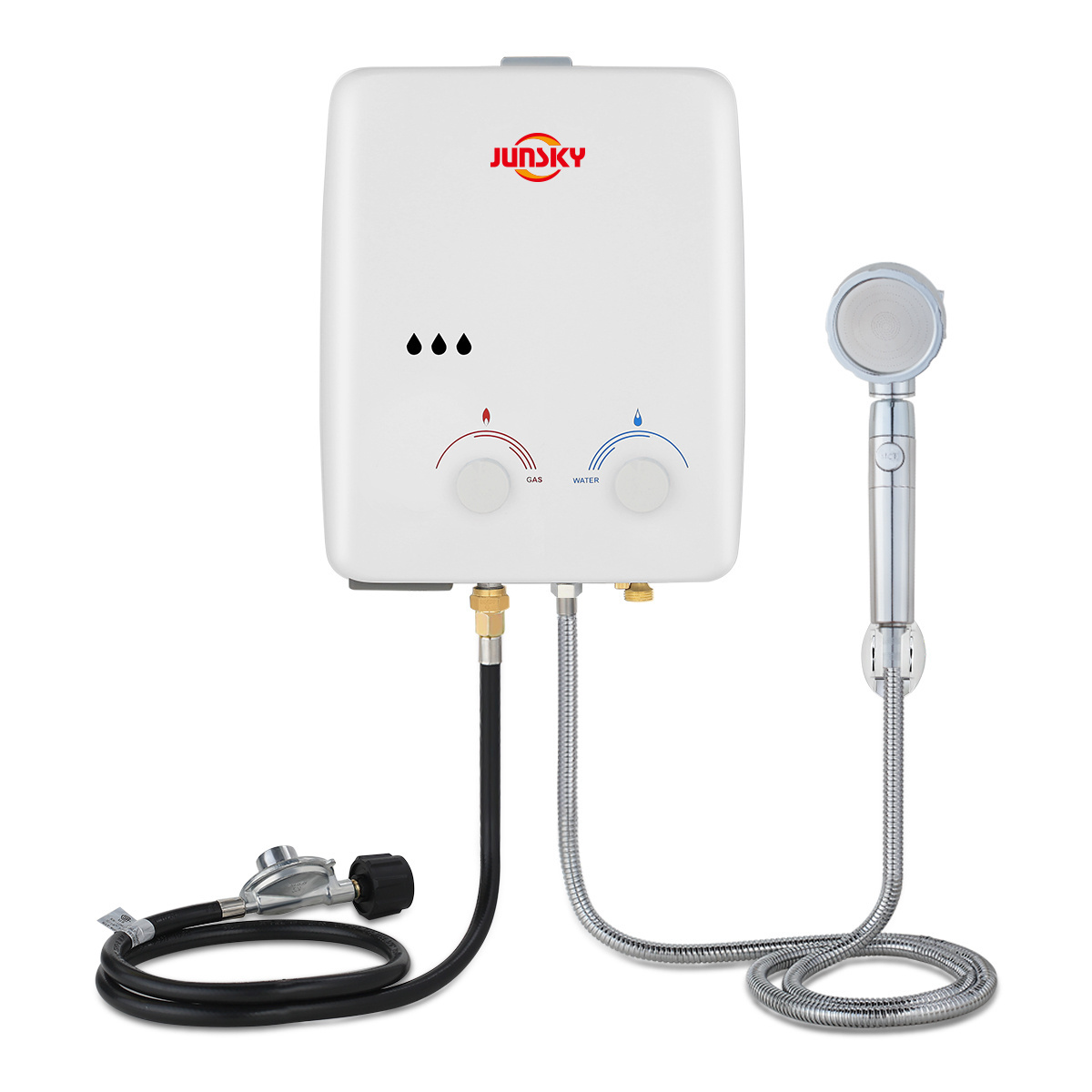 Good Quality outdoor camping instant gas hot water system JunSky AZ series 5L tankless portable gas water heater