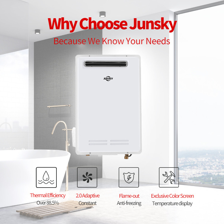 JunSky WA Series 26L Residential Gas Hot Water System Instant Tankless Gas Water Heater