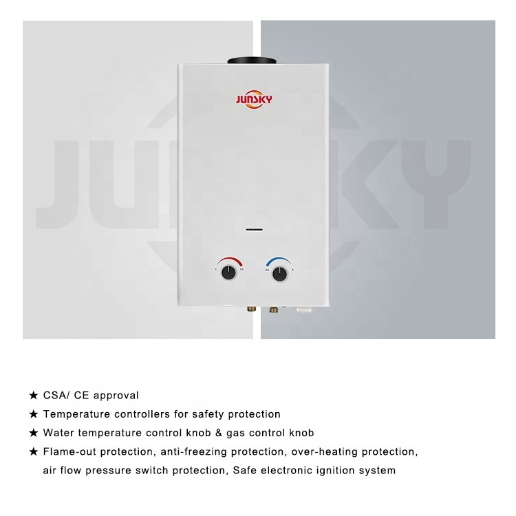 JunSky BS series outdoor instant gas hot water system tankless portable gas water heater of 6L/8L/10L/12L