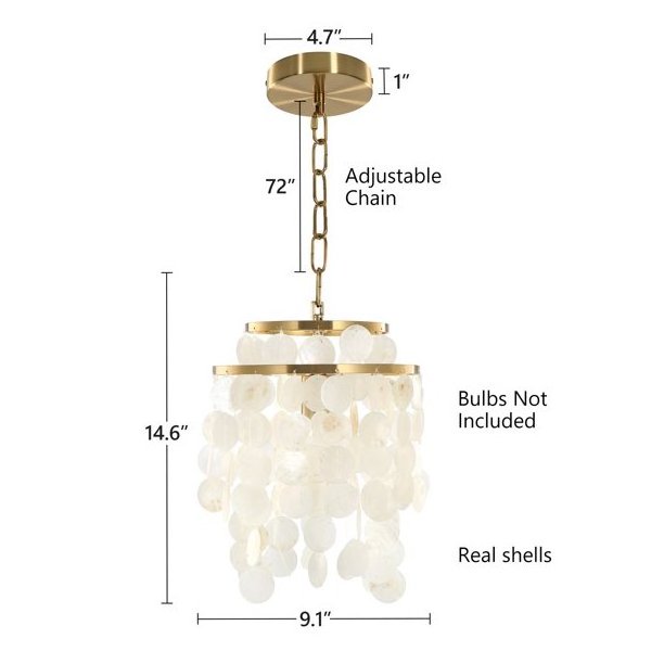 American style  Modern  white round  capiz  seashell  chandeliers  philippines natura shell lighting