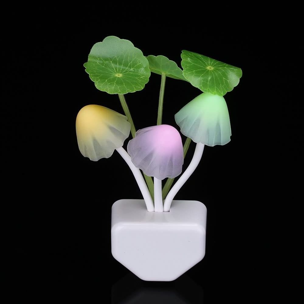 7 color changing Led mini  bedroom wall light Mushroom sensor baby night lights plug in