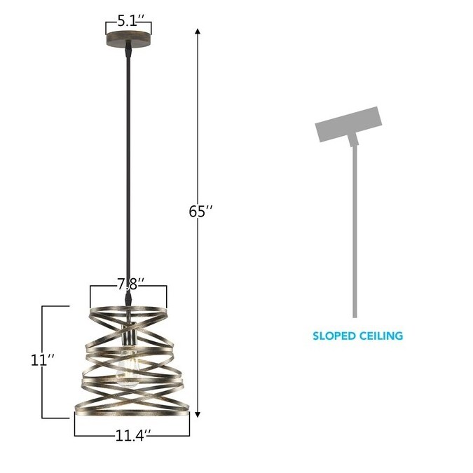 Latest Design American Style  metal Antique Black  Pendant light Rustic  spiral  Kitchen hanging Light