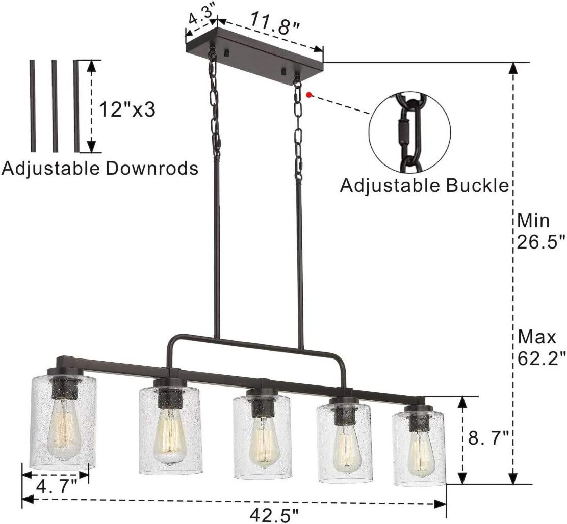 Industrial Lamp Pendant chandeliers ceiling luxury pendant light 5-Light Kitchen Island Light