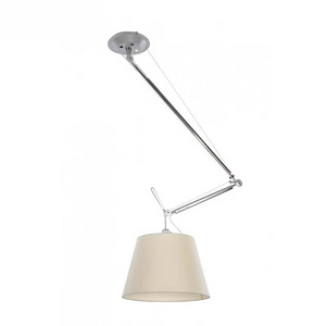 Long Arm Fabric Lamp Shade Interior Adjustable Angle Flush Mount Wall and Ceiling Light