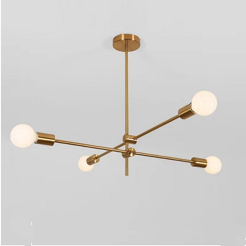 Modern Gold  Adjustable Sputnik 6 Light E27  Metal Light Pendant Light Chandelier