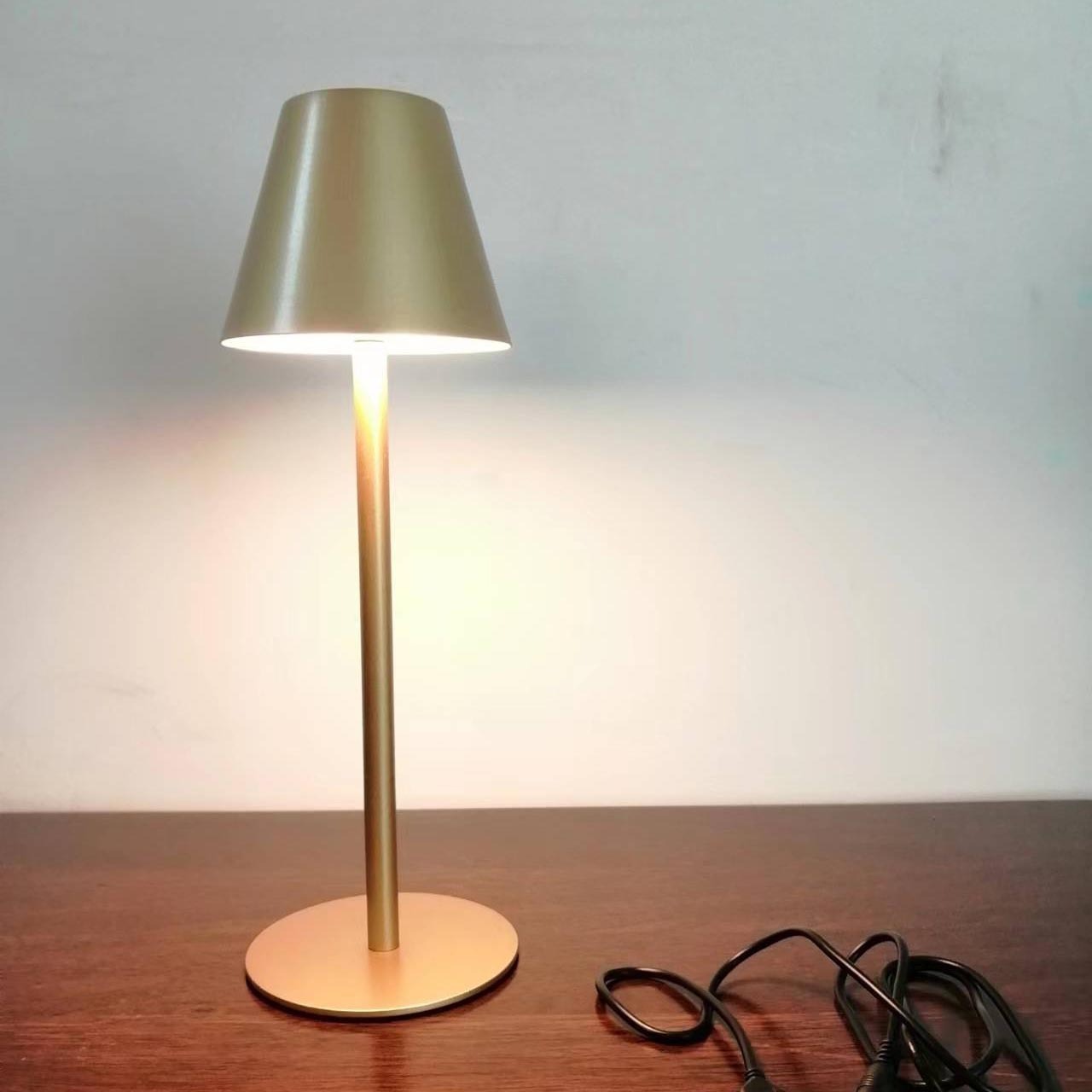 Rechargeable Led Table Lamp with Touch Control,  Portable Stepless Dimming  led desk Lamp Cordless Bar table lamp