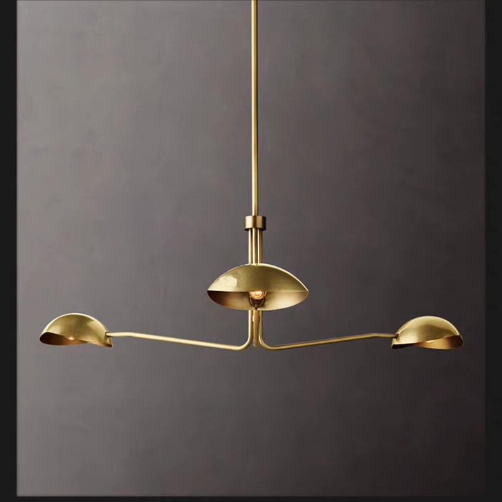 Modern Large Scale Balance hanging light Project custom made Solid brass chandelier