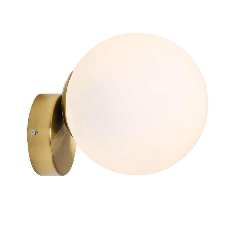 Minimalist Glass  Ball Wall Light  in Gold  round  wall lights indoor modern  ceiling light