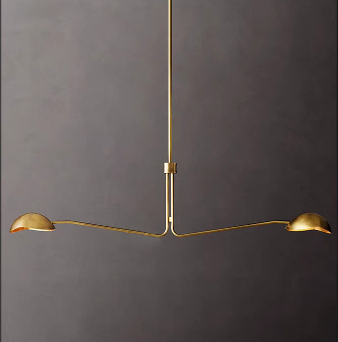 Modern Large Scale Balance hanging light Project custom made Solid brass chandelier