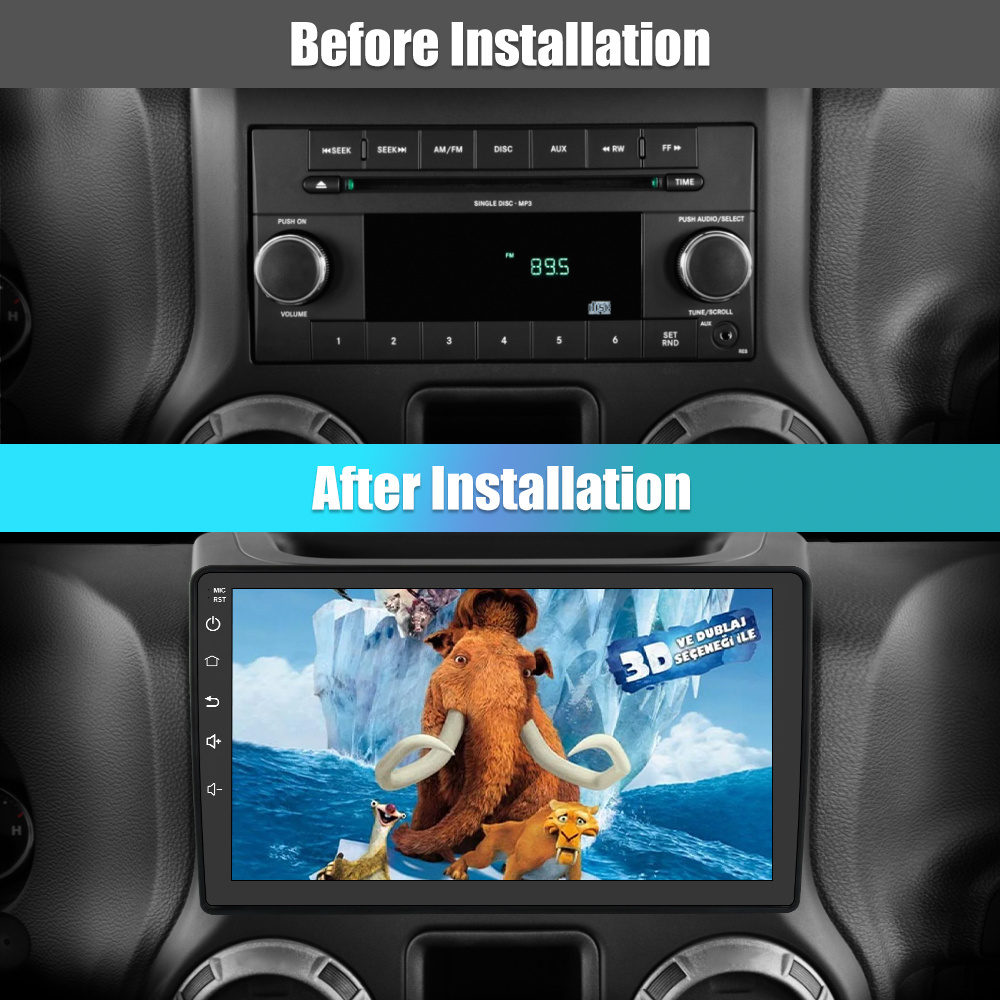 Junsun AU Stock CarPlay Android Car Radio For Jeep Wrangler Dodge 2007-2018  Android Car Head Unit Multimedia Navigation