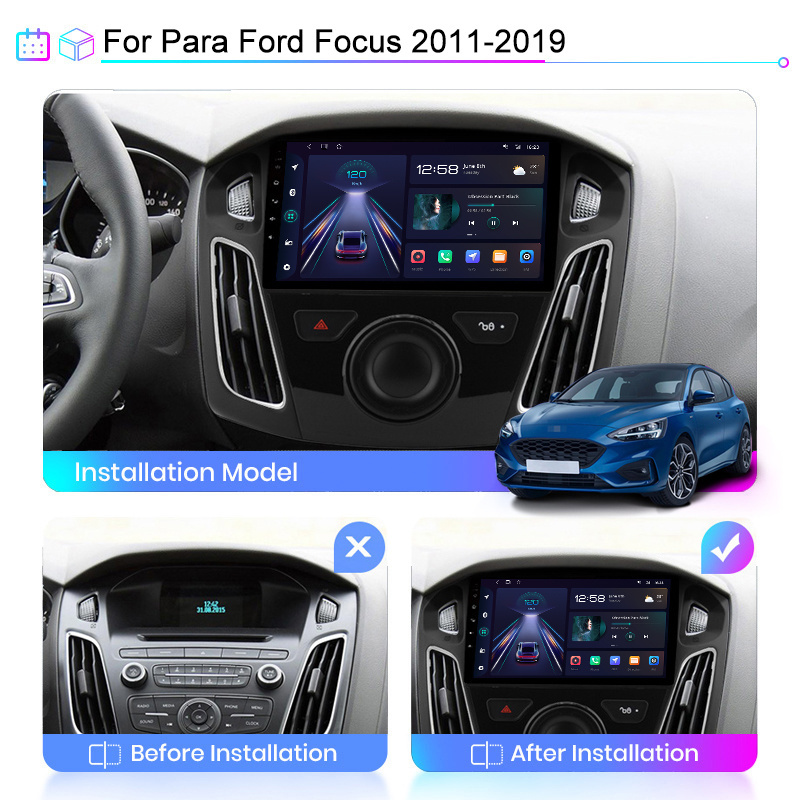 Junsun V1Pro AI Voice 2 din Android Auto Radio For Ford Focus 3 2011-2019 Carplay Car Multimedia 4G GPS 2din autoradio