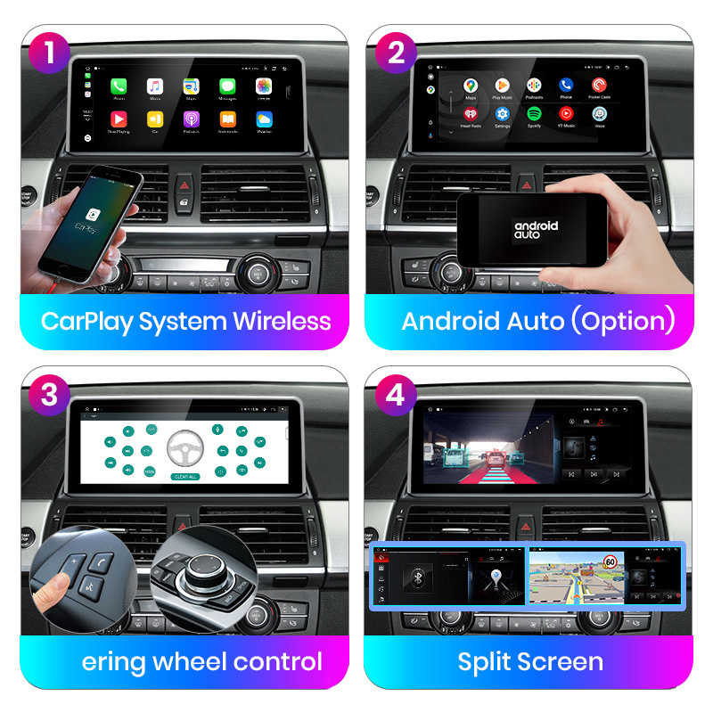 Junsun AI Voice Wireless CarPlay Car Radio Multimedia For BMW X5 E70 X6 E71 2007-2013 DSP 4G Android Auto GPS 2 din autoradio