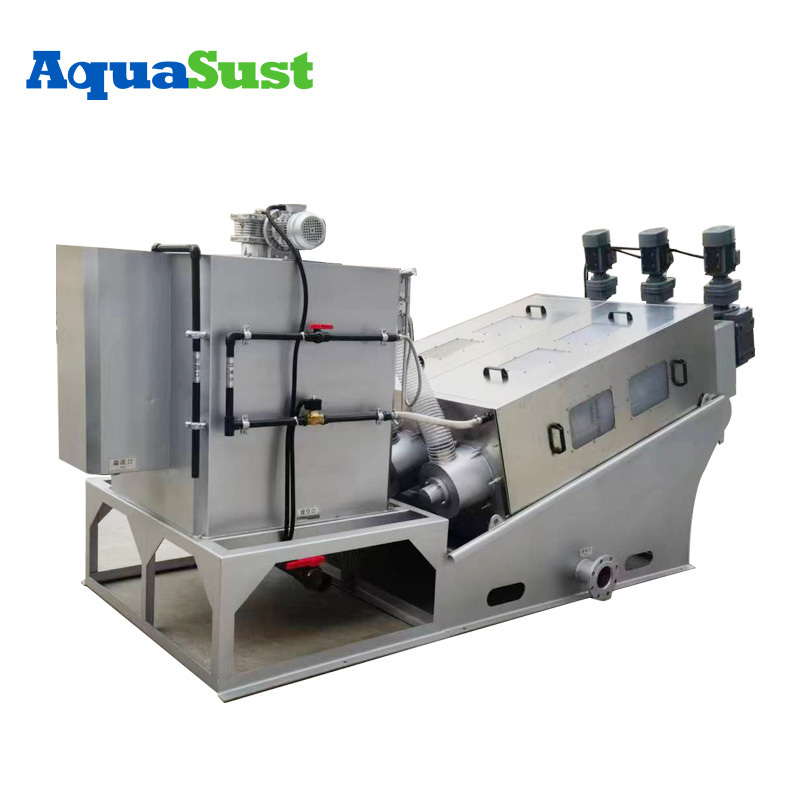 User-friendly operation sludge dewatering screw press for sewage water treatment