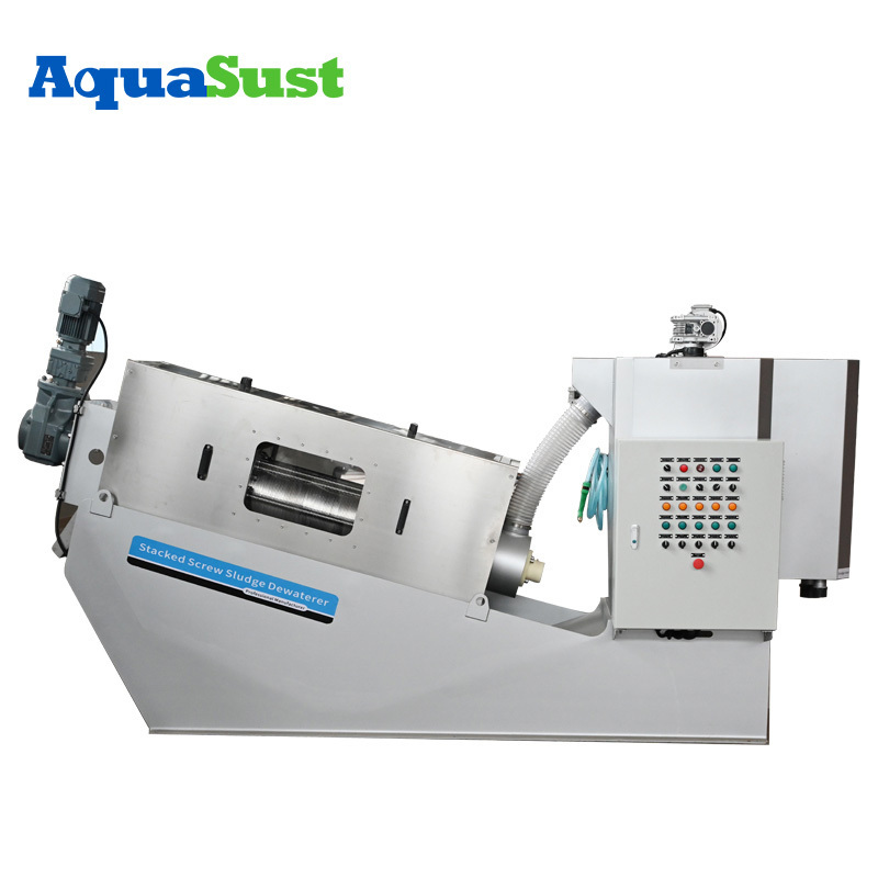 User-friendly operation sludge dewatering screw press for sewage water treatment