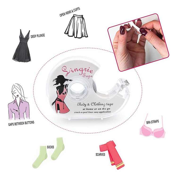 Womens Double Sided Anti-Light Stickers Invisible Lingerie Tape Double-Sided Clothes Fix Tape