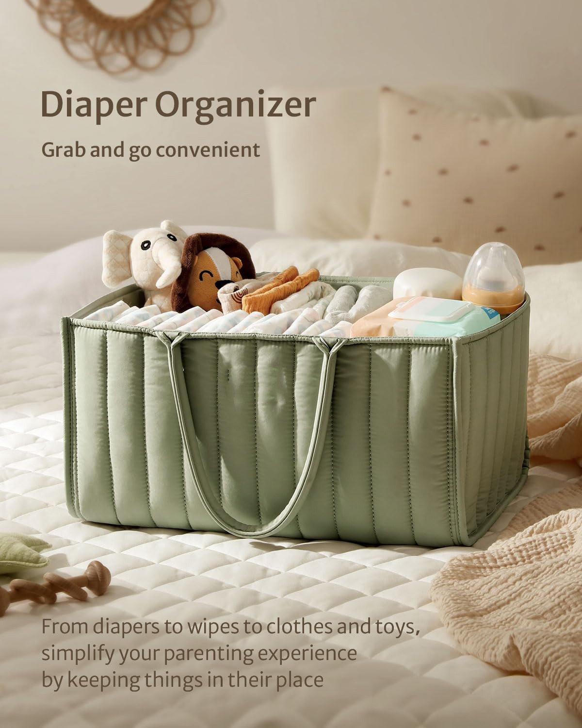 Luxury Washable Baby Diaper Caddy Organizer Mummy Bag, Price Wholesale Design Baby Diaper Caddy Organizer