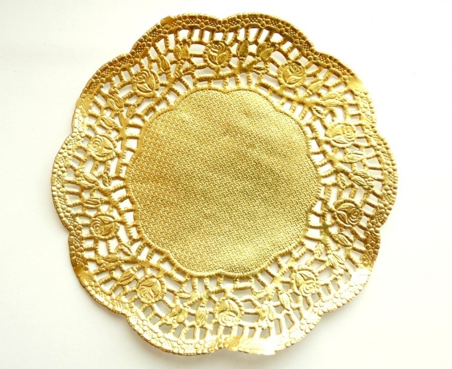 New design silver Paper doilies / round Lace Doilies/ disposable cake paper