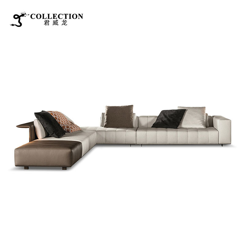 Commercial Italian Modern Furniture Design L Shape Fabric Sofa Set Designs L Shape Living Room Sectional Couch Sofa