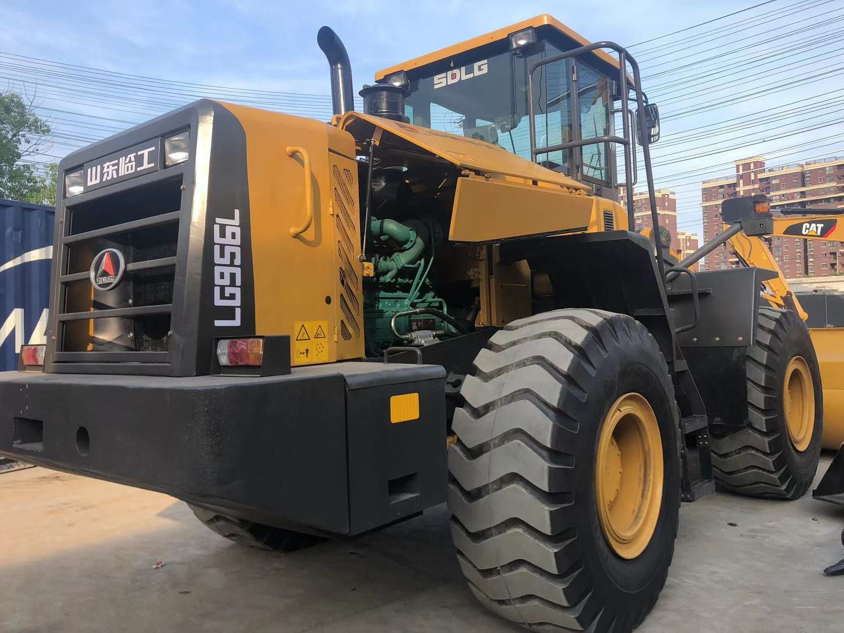 SDLG lg956 China 5 ton front end loader hydraulic power 4 wheel new and used sdlg wheel loader lg956l for forestry mulcher price