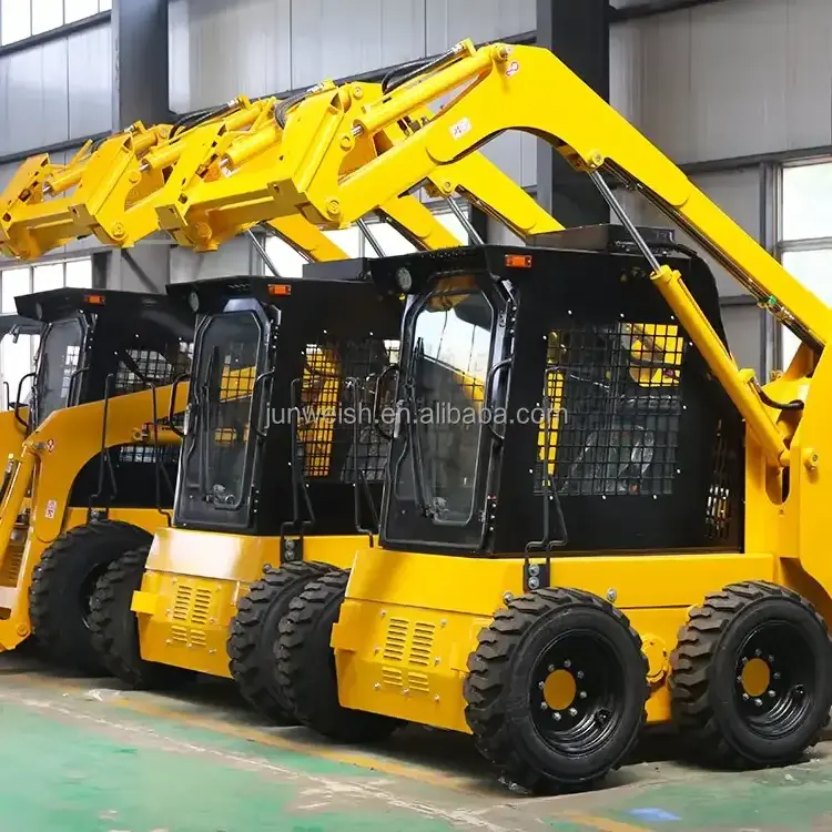 Chinese Wheel Skid Steer Loader Track with Trencher/Concrete Mixer/Pallet Fork