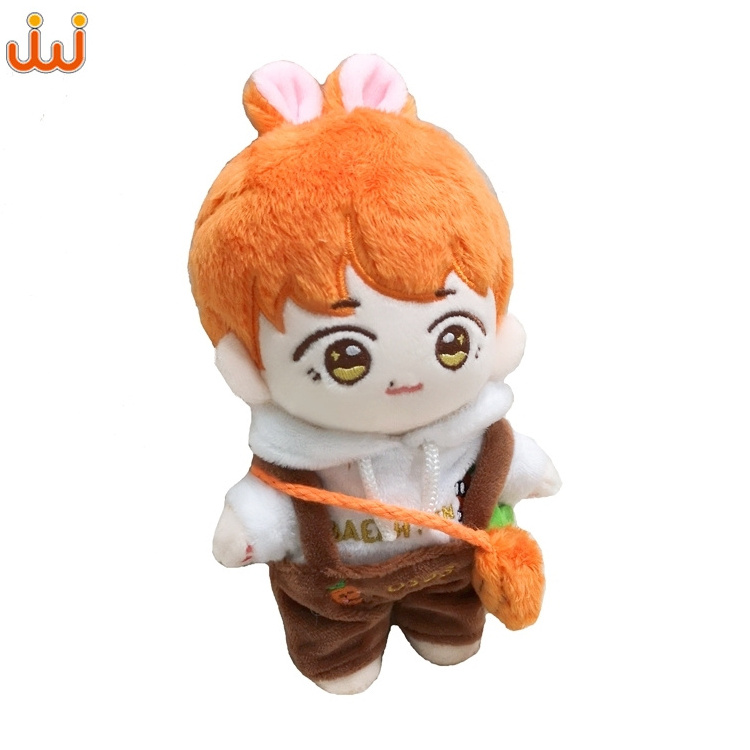 Custom kpop idol stuffed doll 10cm  20cm plush  lovely doll with clothes,  sitting girl dolls toys