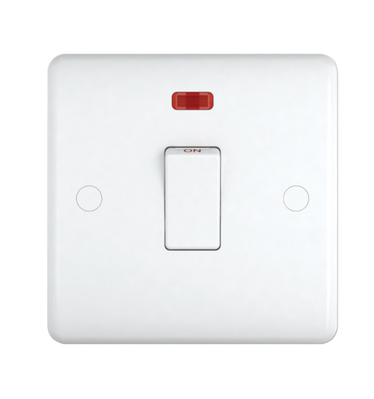 1 Gang 45A Double Pole UK smart Wall Switches Socket Tuya Smart Zigbee Voice Control UK Neon Twin Plate Switch