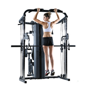 commercial  Cheap Price Six Stations Home Gym Equipment for sale outdoor fitness equipment weight plate smith machine