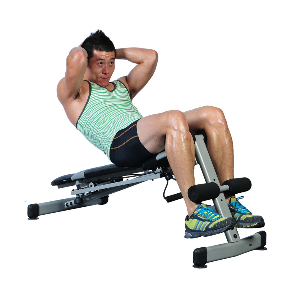 Stable and safe foldable dumbbell bench supine board with two chest clamp butterfly handle