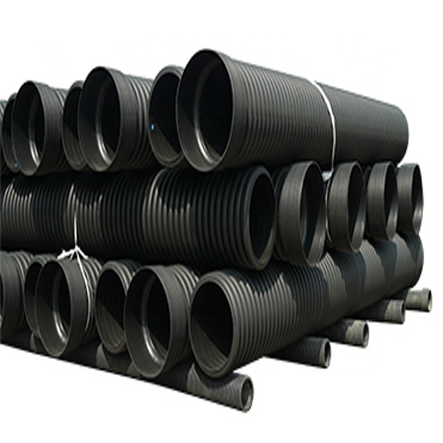 DN600 black 10 foot diameter plastic HDPE drain pipe culvert pipe