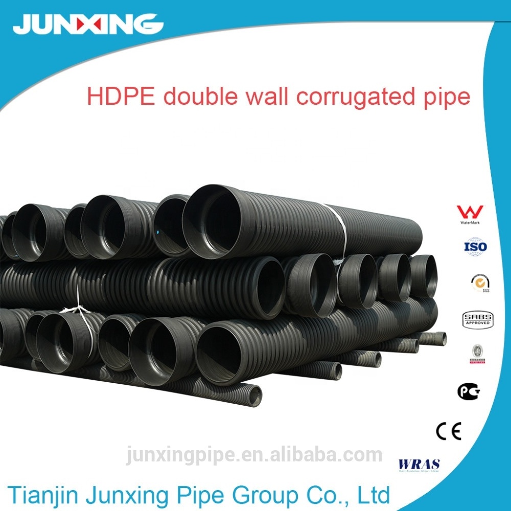 DN600 black 10 foot diameter plastic HDPE drain pipe culvert pipe