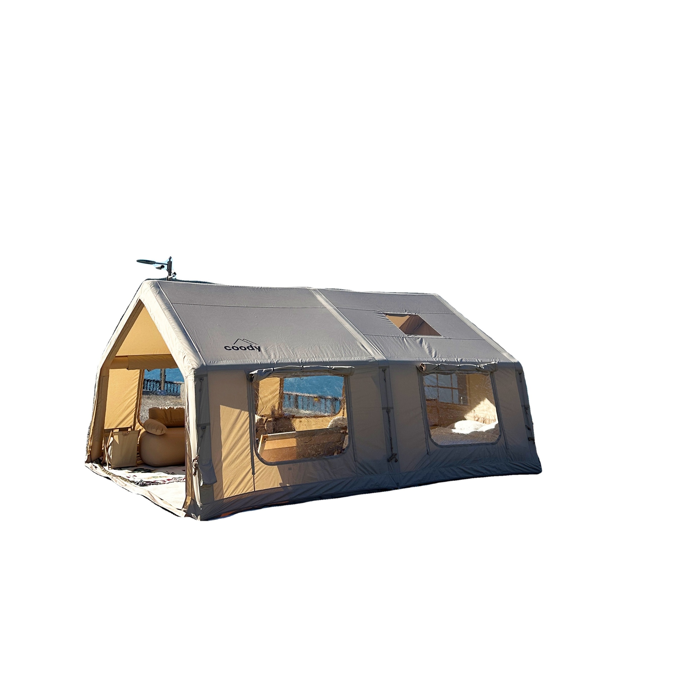 Coody Air Tent 17.28 Square Meters Coody Camping Tent UV Protection Waterproof Inflatable Tent Glamping