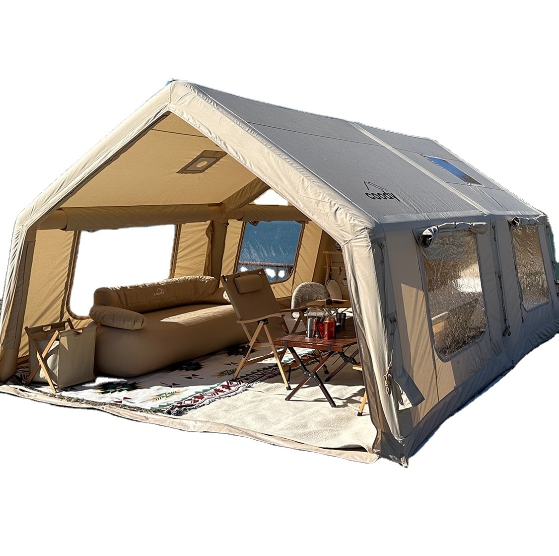 Coody Air Tent 17.28 Square Meters Coody Camping Tent UV Protection Waterproof Inflatable Tent Outdoor