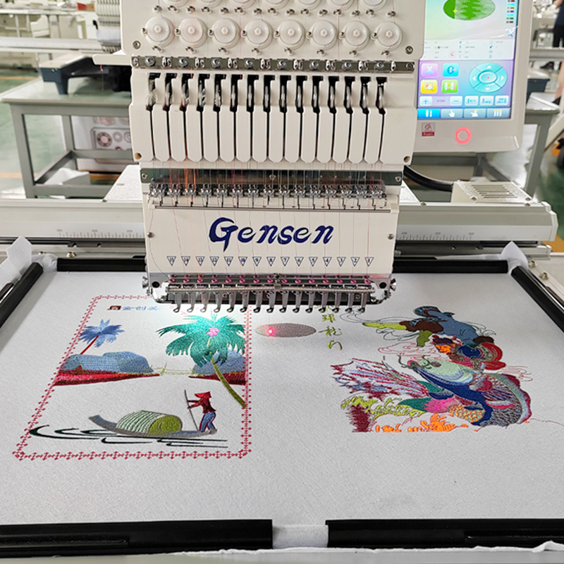 2024 hot selling one head multi-needle 12 15 needles hat t shirt logo sewing single head embroidery machine price