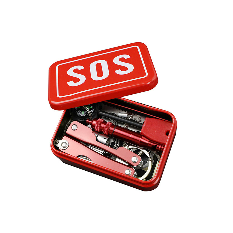 SOS tool emergency equipment set, first aid box, onboard emergency supplies, outdoor self rescue survival equipment