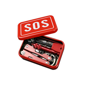 SOS tool emergency equipment set, first aid box, onboard emergency supplies, outdoor self rescue survival equipment