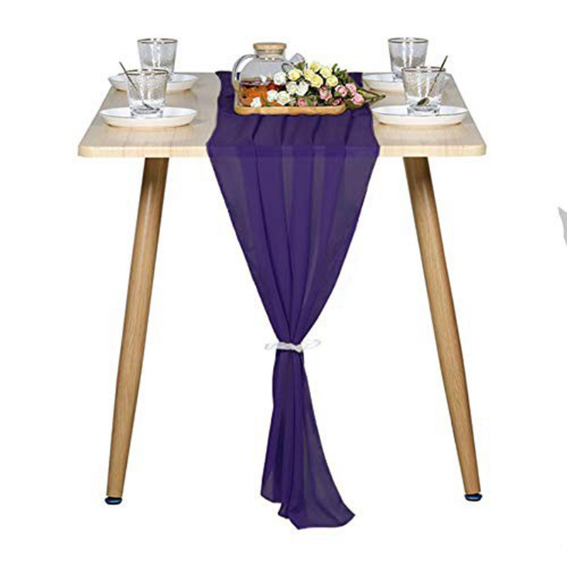 Chiffon Wedding Table Runner White Luxury Table Runner banquet selling elegant romantic table flag