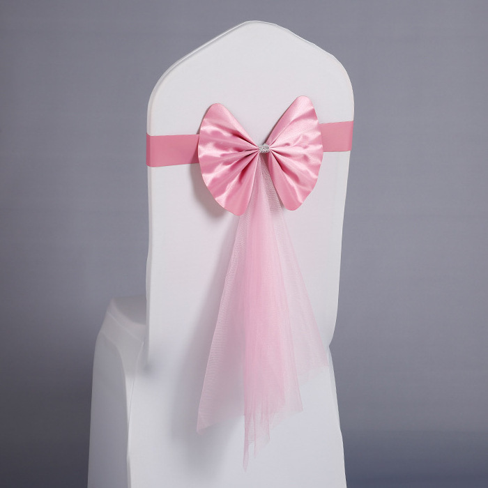 Chair Sashes Bows Chair Ties  Party Events Banquet Chair Cover Decoration