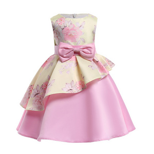 Wholesale 2019 party dress girls flower dress baby princess dress for kids