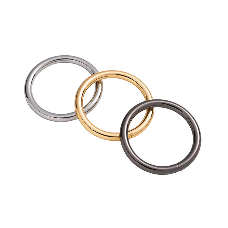 Custom Factory Wholesale Circle Ring Metal Zinc Alloy Circle ring Buckle For Handbags Handbag Adjustable Slider Circle Ring