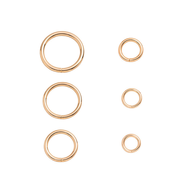 Custom Factory Wholesale Circle Ring Metal Zinc Alloy Circle ring Buckle For Handbags Handbag Adjustable Slider Circle Ring