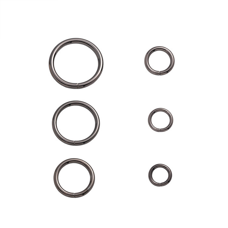 Custom Factory Wholesale Circle Ring Metal Zinc Alloy Circle ring Buckle For Handbags Handbag Adjustable Slider Circle Ring