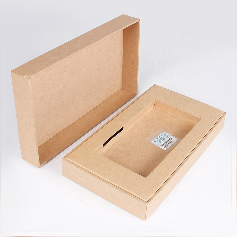 New arrival mobile phone case packaging custom recycled kraft paper box for phone case