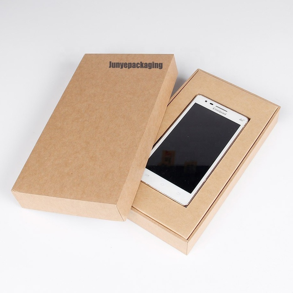 New arrival mobile phone case packaging custom recycled kraft paper box for phone case