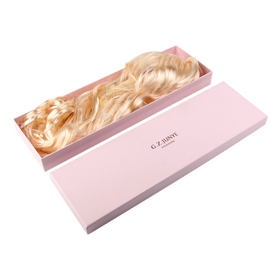 wholesale paper wig packaging boxes custom logo hair extension box packaging