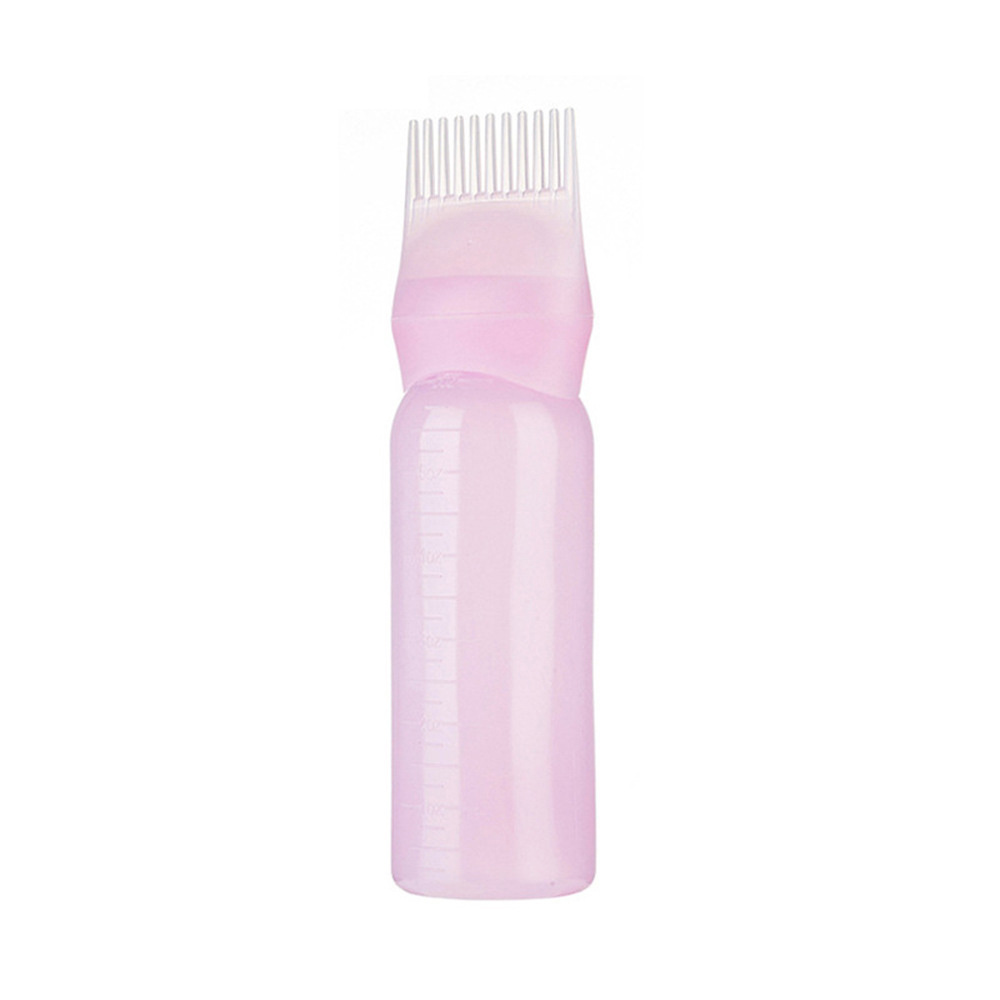 Hairdressing Tools Hair Dye Hair Care Bottle Applicator Brush Transparent Shampoo Bottle With Comb And Graduated Scale