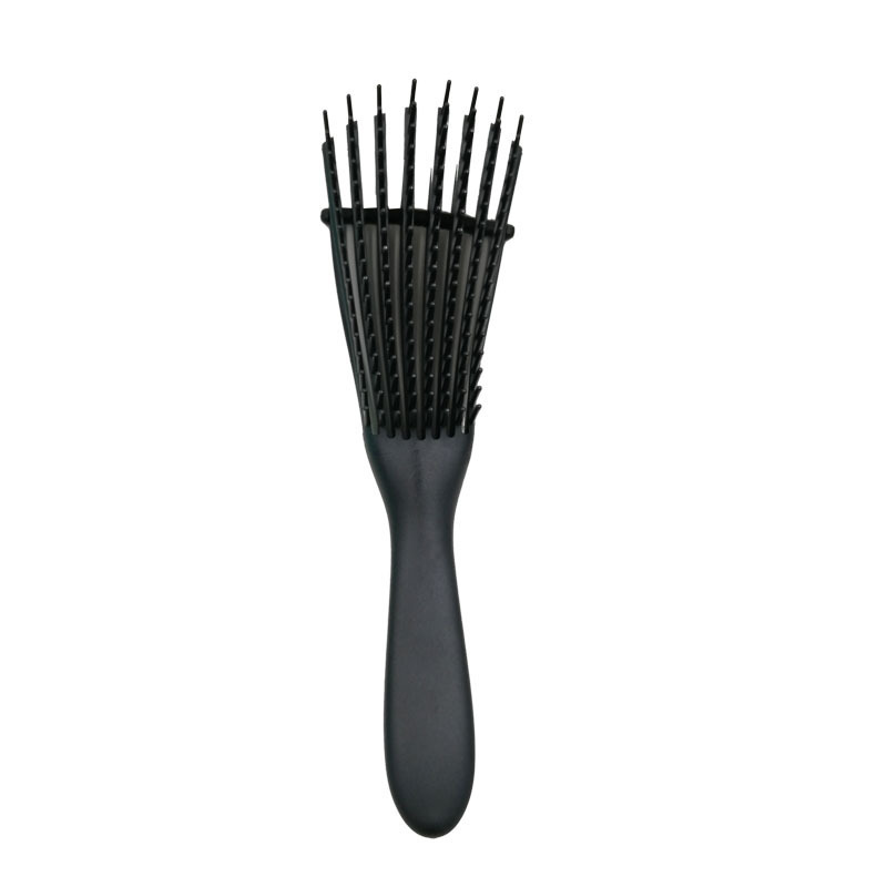 2024  Hot Custom Logo Plastic Handle Flexible 8 Rows Multifunctional Octopus Vented Detangling Hair Brush Comb For Curly Hair