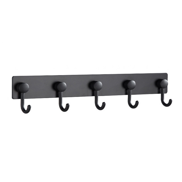 Wall Mount Coat Hooks, Hook Rack/Rail Wall Hook Rack for Hanging Clothes Coat Hat Towels