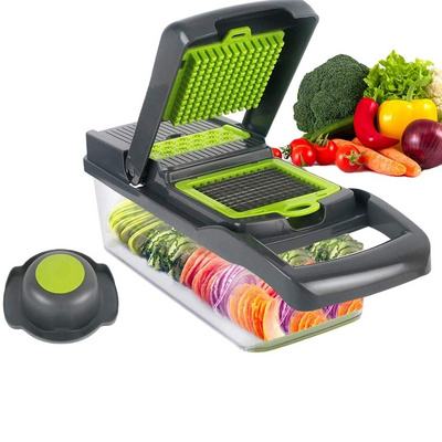 Kitchen 14In 1 fruit vegetable tools manual food mandoline slicer mini cutter onion dicer Potato veggie slicer vegetable chopper